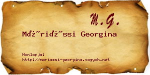 Máriássi Georgina névjegykártya